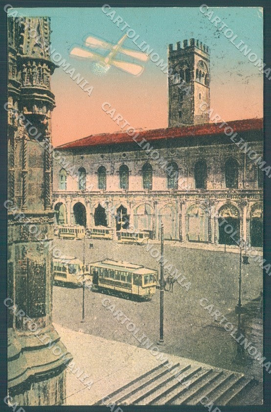 Bologna Città Tram Aeroplano Piazza Vittorio Emanuele II cartolina JK1187 – fronte