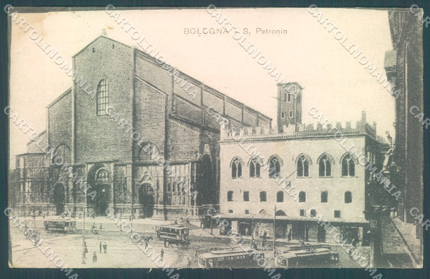 Bologna Città Chiesa San Petronio Tram cartolina JK1189 – fronte