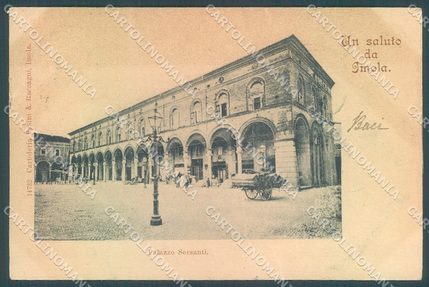 Bologna Imola Palazzo Sersanti PIEGHINE cartolina JK1194 – fronte