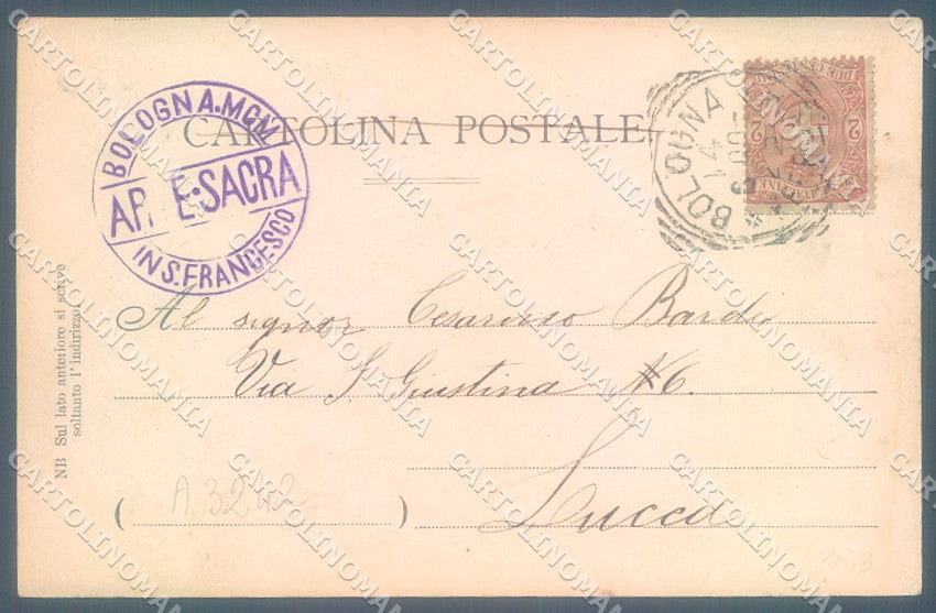 Bologna Città Esposizione Arte Sacra Mitre secolo decimoquarto cartolina JK1195 – retro