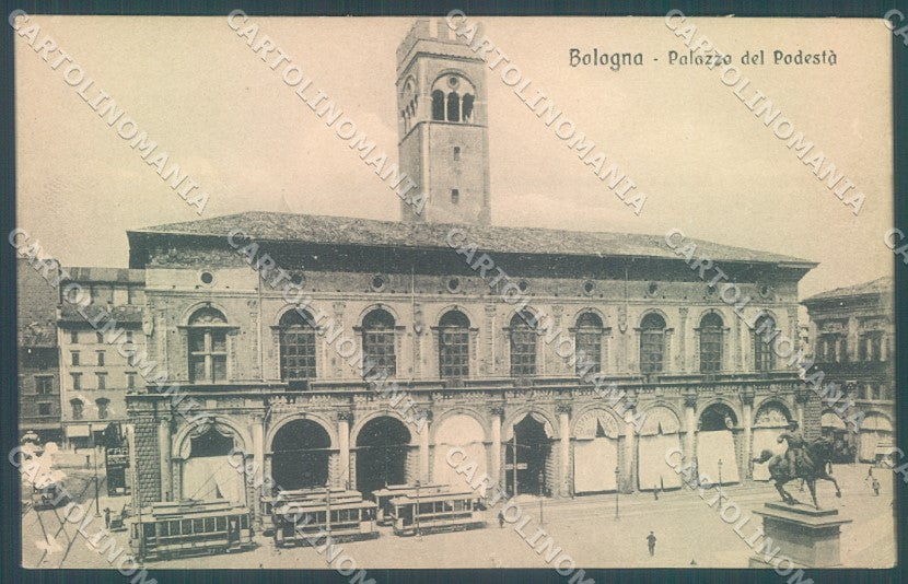 Bologna Città Palazzo del Podestà Tram Monumento cartolina JK1218 – fronte