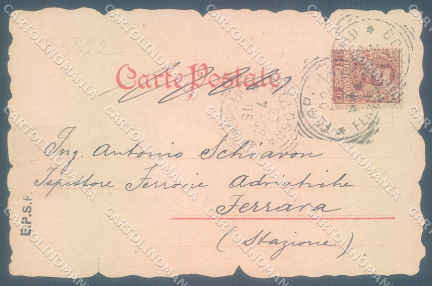 Bologna Città Montagnola Colonna del Mercato RIPARATA cartolina JK1226 – retro