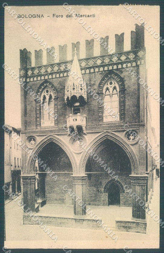 Bologna Città Foro dei Mercanti PIEGHE cartolina JK1229 – fronte
