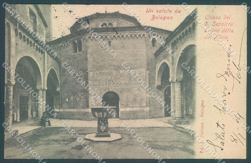 Bologna Città Chiesa Santo Sepolcro saluto da cartolina JK1230 – fronte