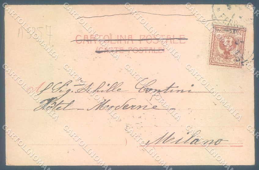 Pistoia Cutigliano Pensione Farinati Le Tre Potenze ABRASA cartolina JK1239 – retro