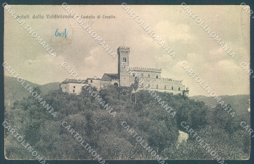 Pistoia Valdinievole Cozzile Castello saluti da ABRASA cartolina JK1249 – fronte