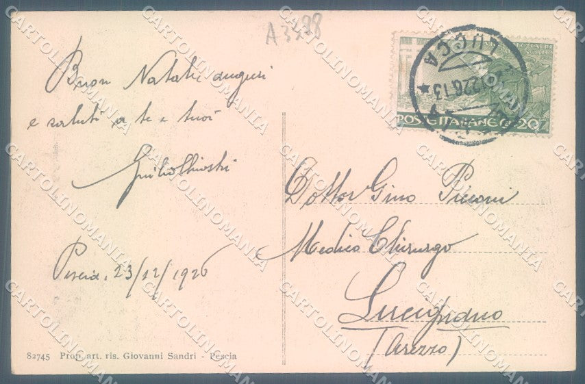 Pistoia Pescia San Giovanni Pietrabuona cartolina JK1254 – retro
