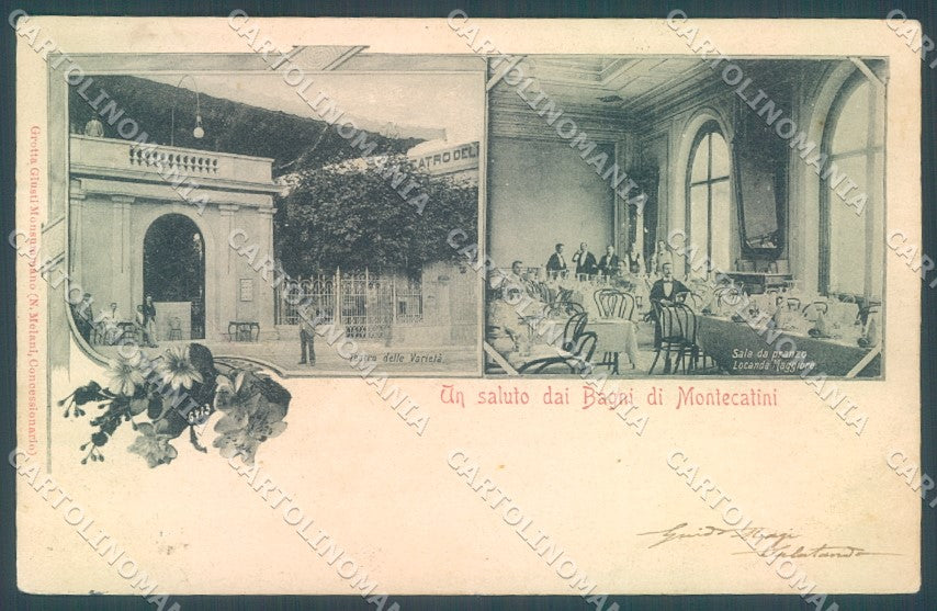 Pistoia Montecatini Bagni saluto da cartolina JK1257 – fronte