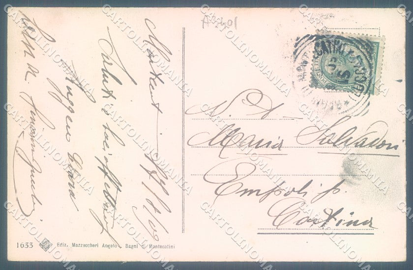 Pistoia Montecatini Interno Tettuccio cartolina JK1259 – retro