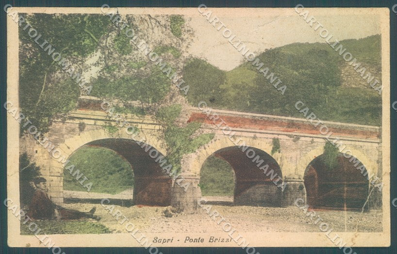 Salerno Sapri Ponte Brizzi PIEGATA cartolina JK1270 – fronte