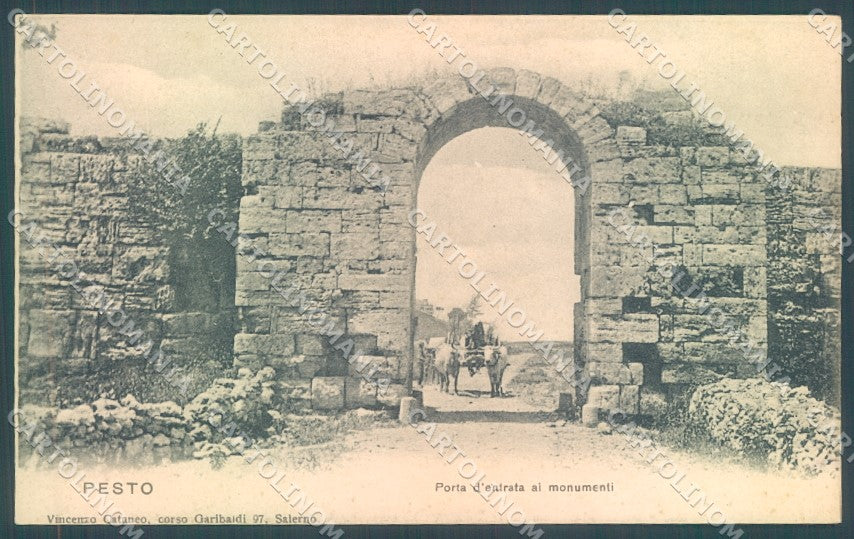Salerno Pesto Porta Entrata Monumenti cartolina JK1271 – fronte