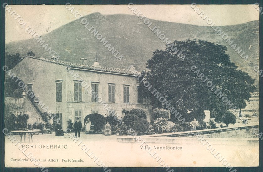 Livorno Elba Portoferraio Villa Napoleonica ABRASA MACCHIE cartolina JK1278 – fronte