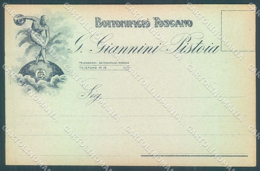 Pistoia Città Bottonificio Toscano commerciale cartolina JK1283 – fronte