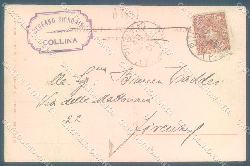 Pistoia Città La Collina Albergo Ristorante Trenkler cartolina JK1293 – retro