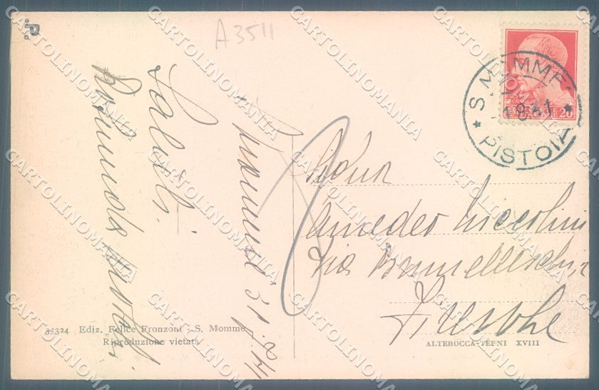 Pistoia San Mommè Alterocca 33324 cartolina JK1298 – retro