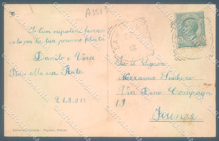Pistoia San Mommè Montagna Pistoiese SCOLLATA cartolina JK1299 – retro
