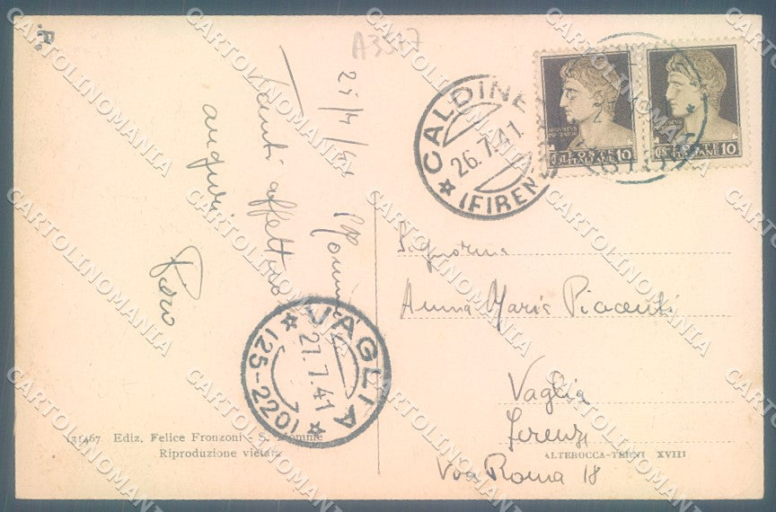 Pistoia San Mommè Pensione Guidi Tennis Alterocca 131467 cartolina JK1302 – retro