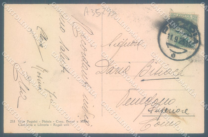 Pistoia Città Palazzo Comunale cartolina JK1311 – retro
