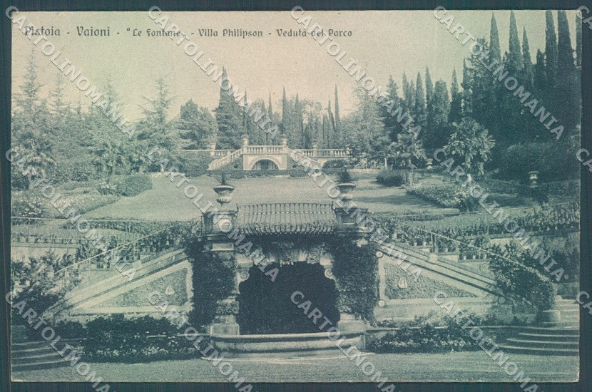 Pistoia Vaioni Parco Villa Philipson PIEGHINE cartolina JK1319 – fronte