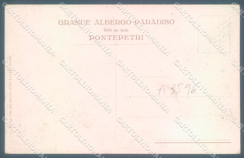 Pistoia Pontepetri Grande Albergo Paradiso cartolina JK1337 – retro