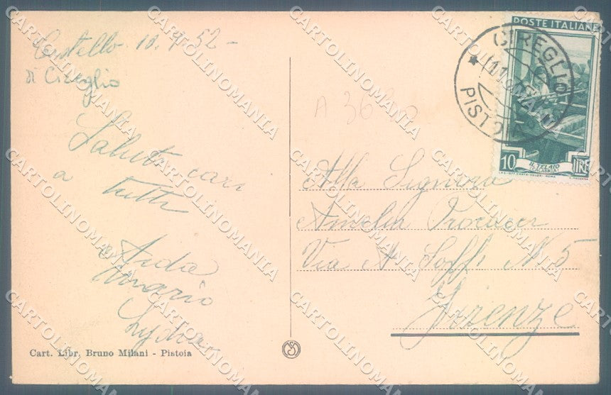 Pistoia Cireglio cartolina JK1353 – retro