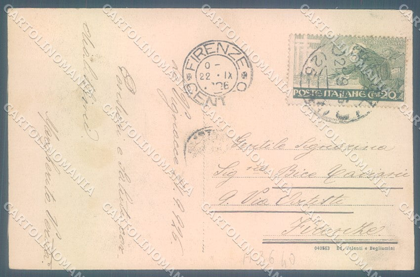 Pistoia Cireglio saluto da PIEGA cartolina JK1357 – retro