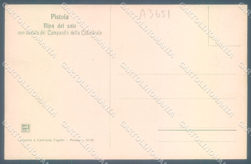 Pistoia Città Campanile Cattedrale Modiano 33749 cartolina JK1360 – retro