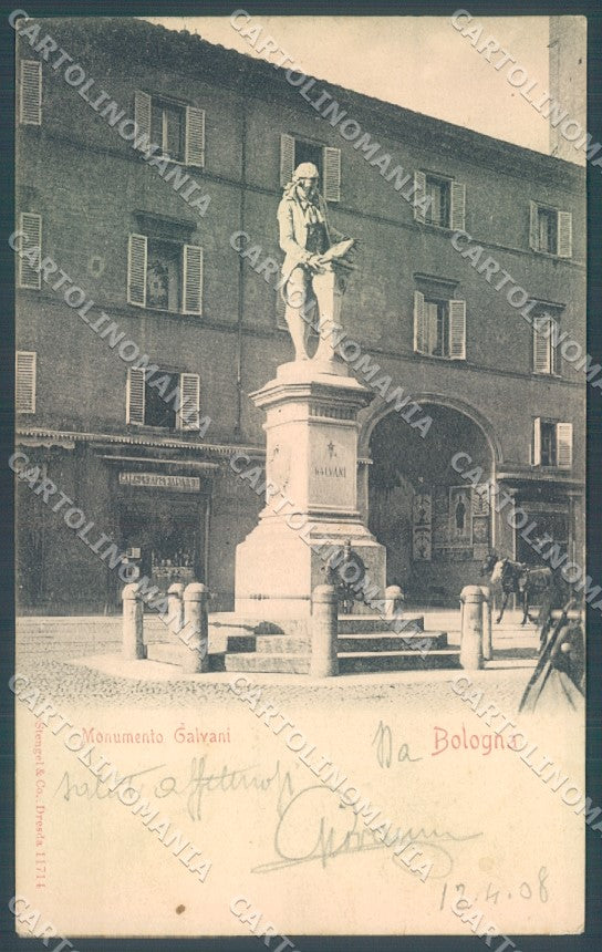 Bologna Città Monumento Galvani Stengel 11714 PIEGA cartolina JK1363 – fronte