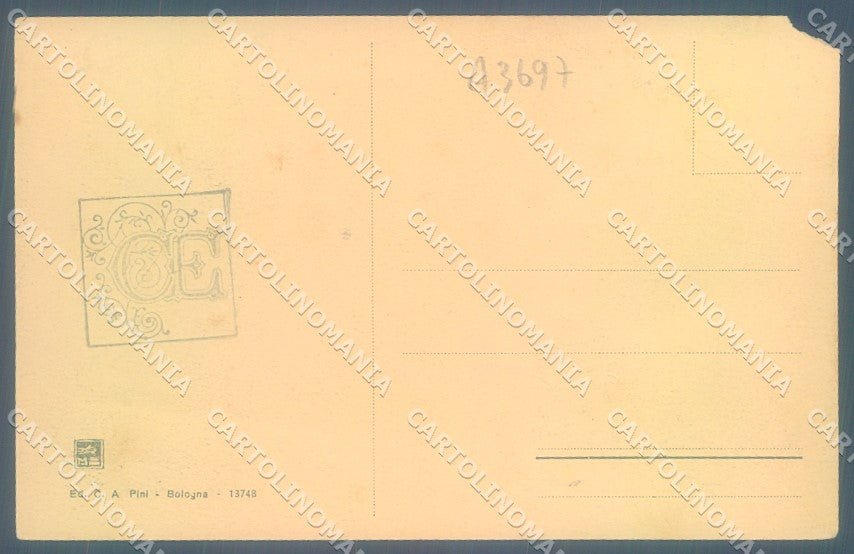 Bologna Città San Petronio Tram Modiano 13748 ANGOLO ROTTO cartolina JK1379 – retro