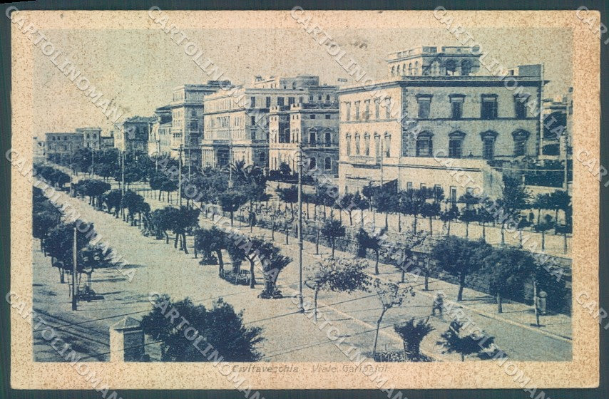 Roma Civitavecchia Viale Garibaldi PIEGA cartolina JK1390 – fronte