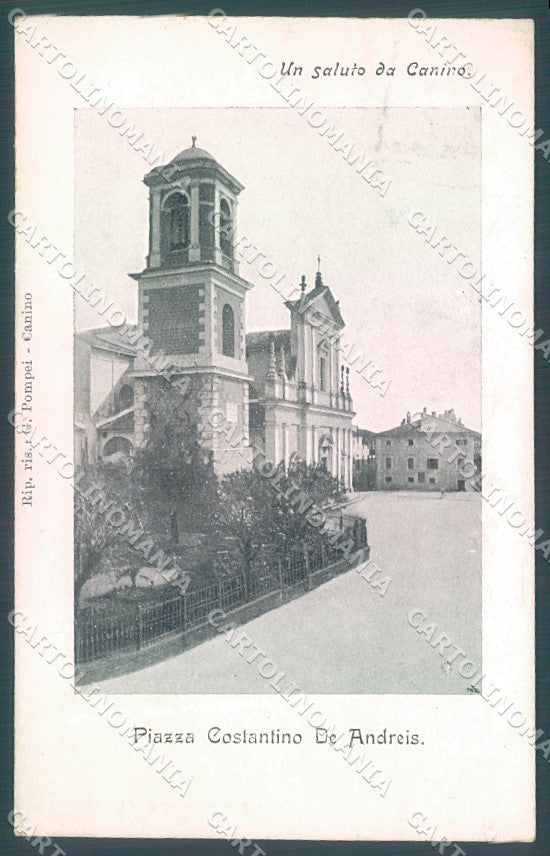 Viterbo Canino Chiesa Piazza Costantino De Andreis PIEGA cartolina JK1393 – fronte