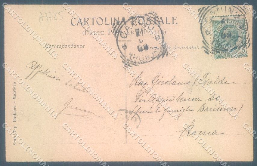 Viterbo Canino Chiesa Piazza Costantino De Andreis PIEGA cartolina JK1393 – retro