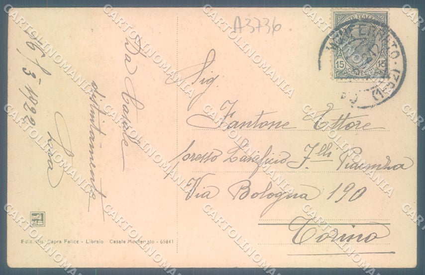 Alessandria Casale Monferrato Piazza C. Alberto Modiano 65841 cartolina JK1398 – retro