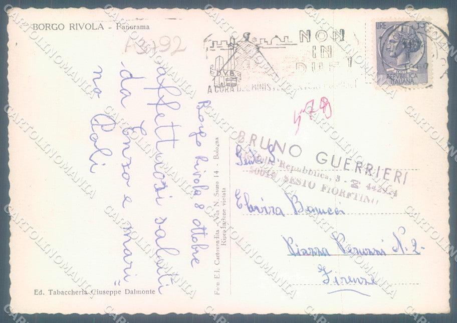 Bologna Riolo Terme Borgo Rivola FG cartolina JK1409 – retro