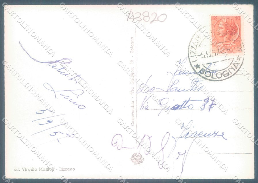 Bologna Lizzano Belvedere Seggiovia Foto FG cartolina JK1414 – retro