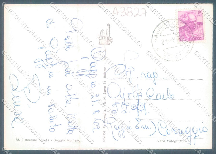 Bologna Gaggio Montano Rupe Faro Foto FG cartolina JK1416 – retro