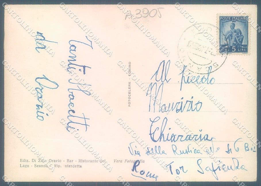 L'Aquila Scanno Lago Santuario Foto FG cartolina JK1440 – retro