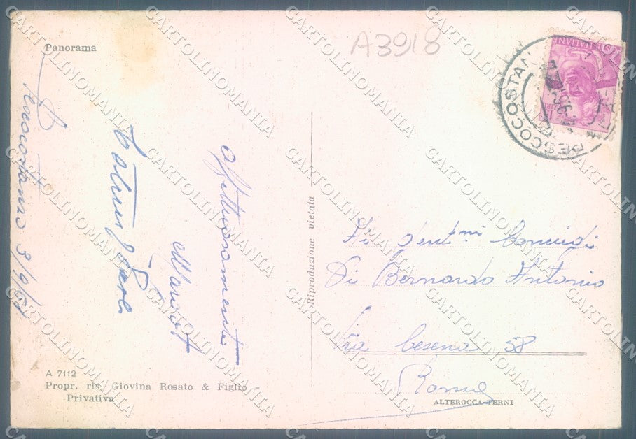 L'Aquila Pescocostanzo Alterocca 7112 FG cartolina JK1444 – retro