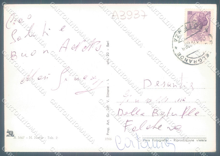 Potenza Castelgrande Foto FG cartolina JK1453 – retro