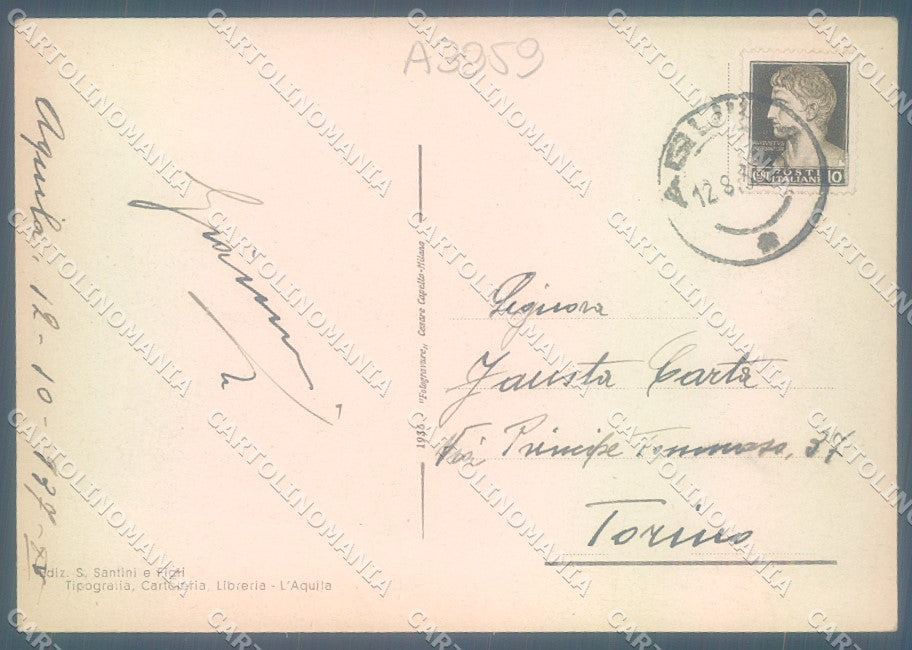 L'Aquila Città FG cartolina JK1464 – retro
