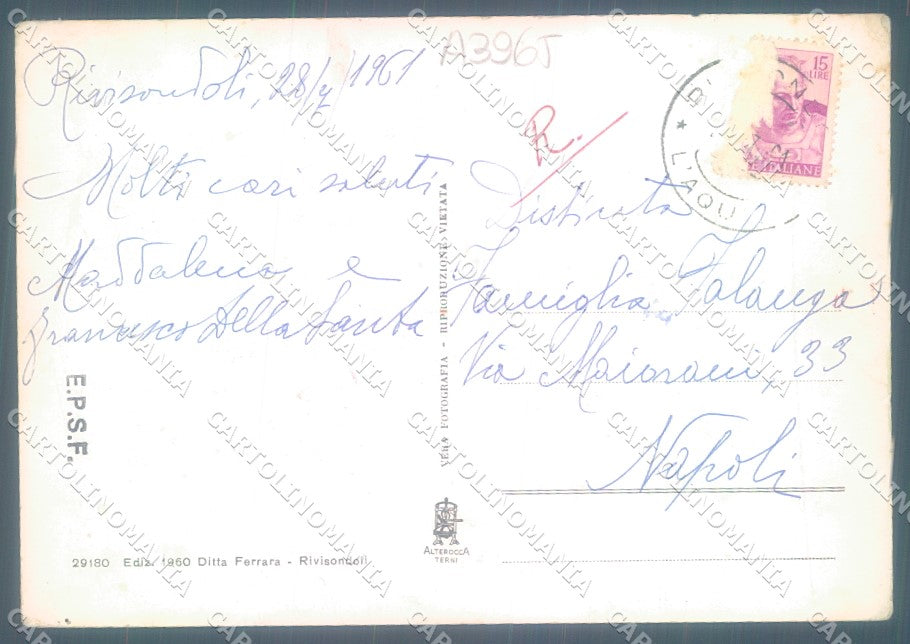 L'Aquila Rivisondoli Albergo Impero Alterocca 29180 Foto FG cartolina JK1466 – retro