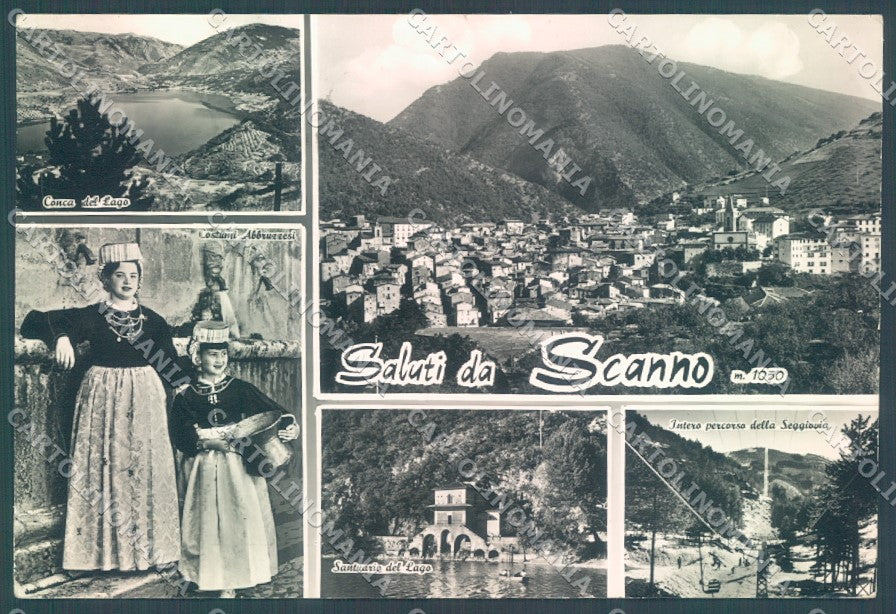 L'Aquila Scanno Costumi saluti da Foto FG cartolina JK1477 – fronte