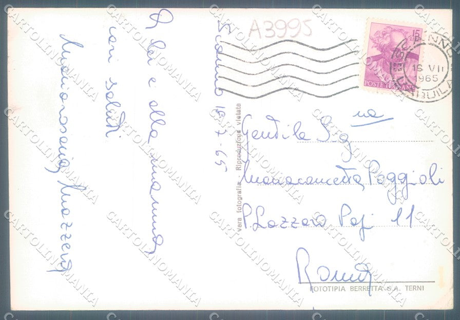 L'Aquila Scanno Costumi saluti da Foto FG cartolina JK1477 – retro
