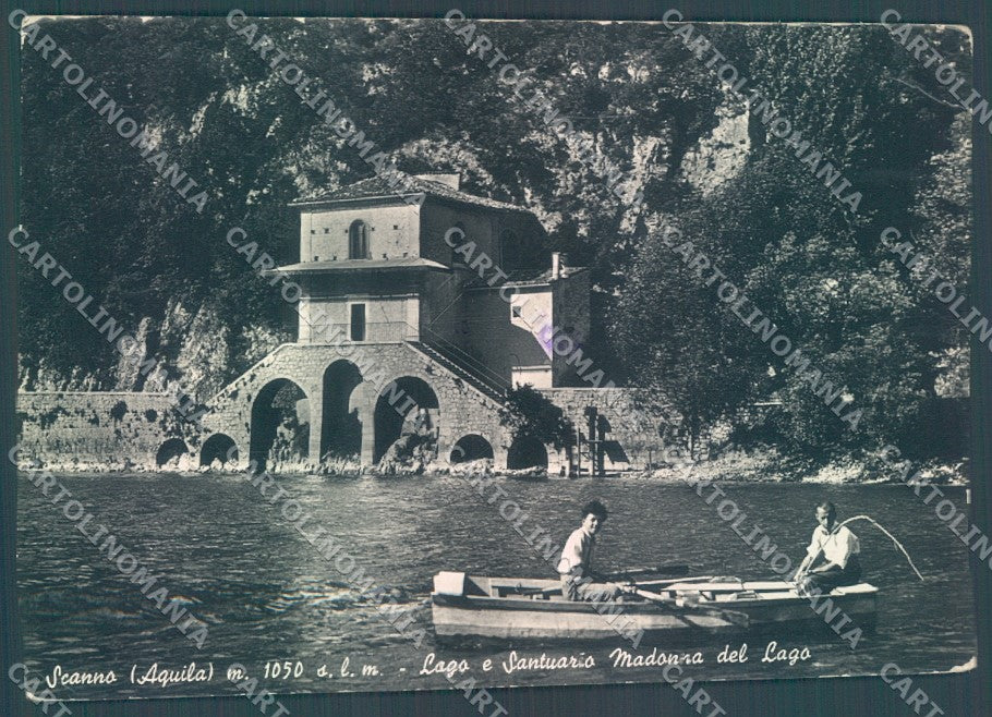 L'Aquila Scanno Lago Santuario Madonna Foto FG cartolina JK1479 – fronte