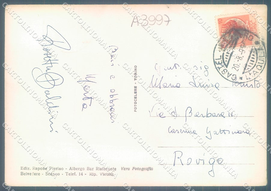 L'Aquila Scanno Lago Santuario Madonna Foto FG cartolina JK1479 – retro