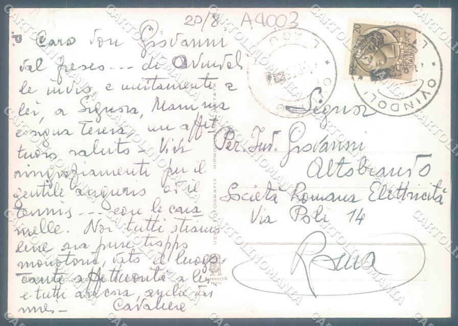 L'Aquila Ovindoli Alterocca 39985 Foto FG cartolina JK1482 – retro