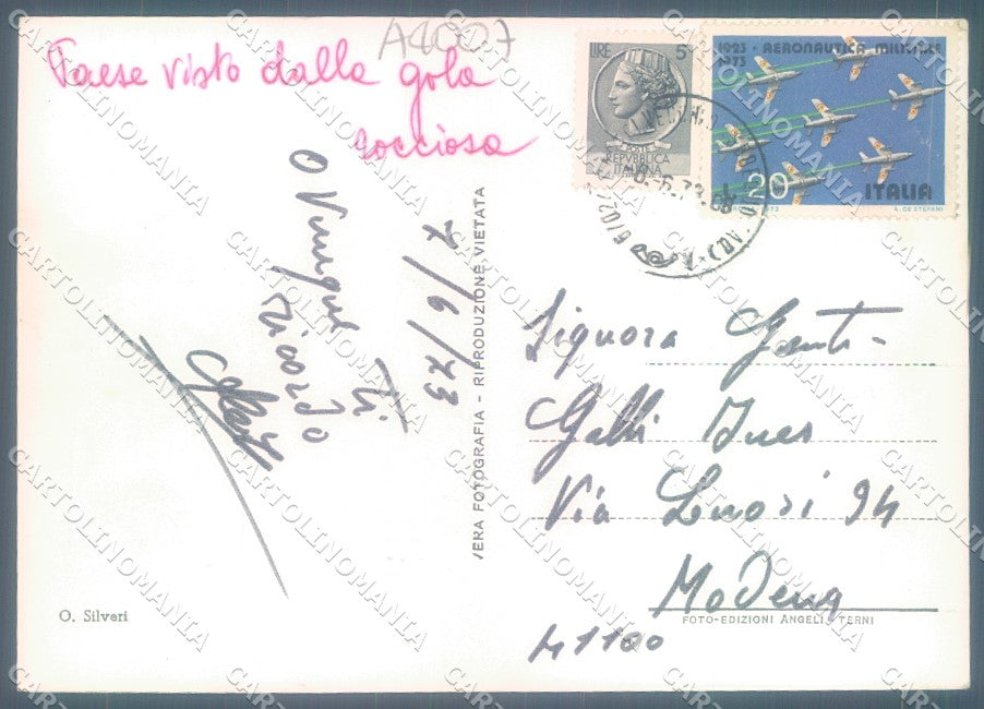 L'Aquila Castelvecchio Subequo Foto FG cartolina JK1485 – retro