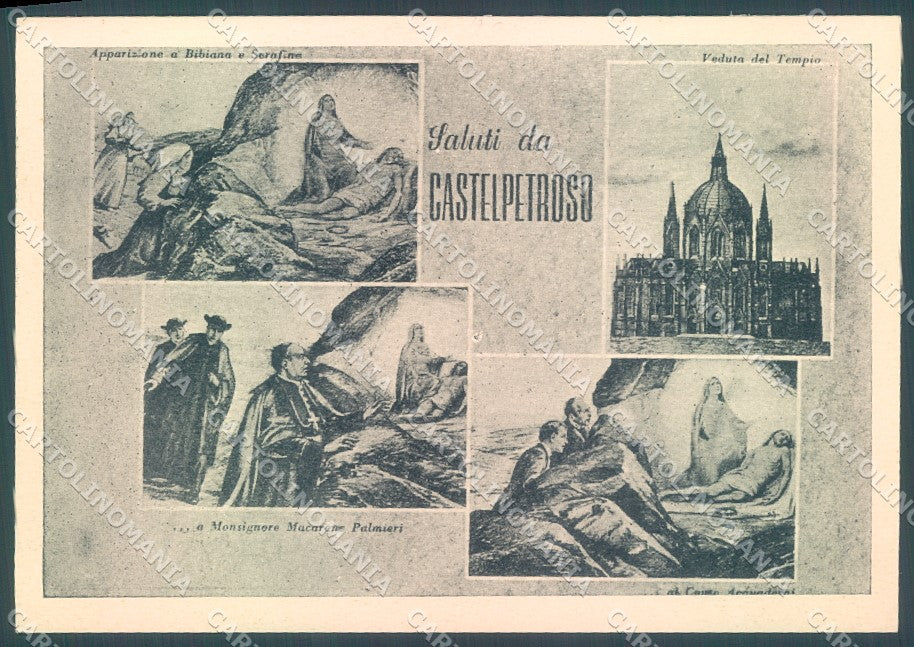 Campobasso Castelpetroso Santuario Addolorata saluti da FG cartolina JK1509 – fronte