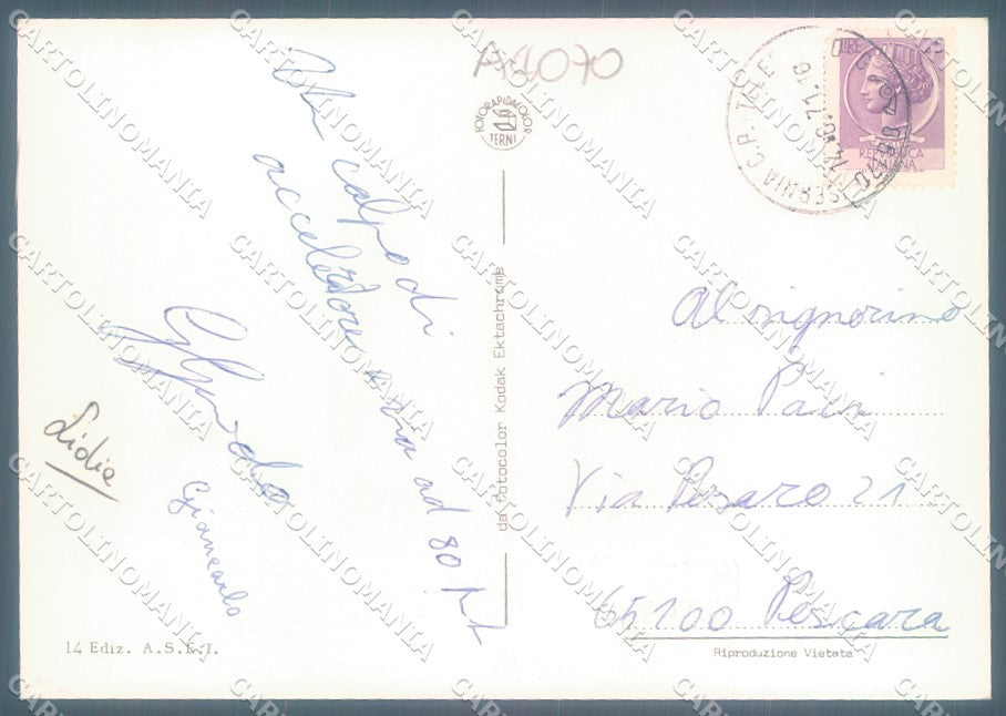Isernia Città Chiesa saluti da FG cartolina JK1513 – retro