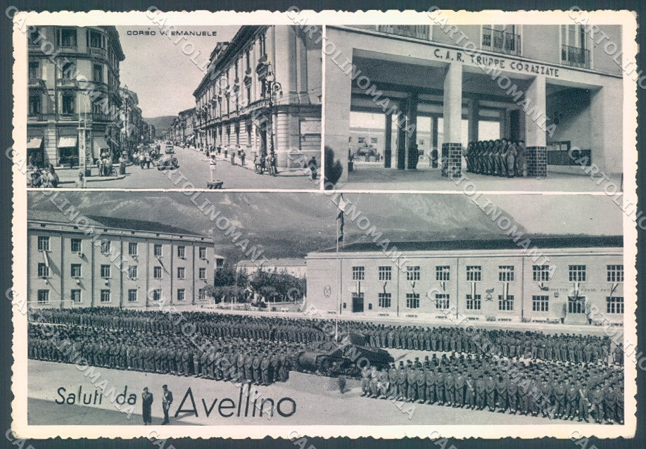Avellino Città Militari Caserma saluti da Foto FG cartolina JK1514 – fronte